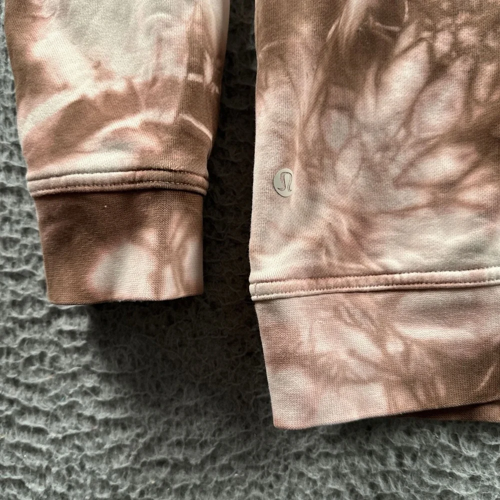 Lululemon All Yours Hoodie Womens 6 Earth Dye Pullover Pink Brown Fleece‎
